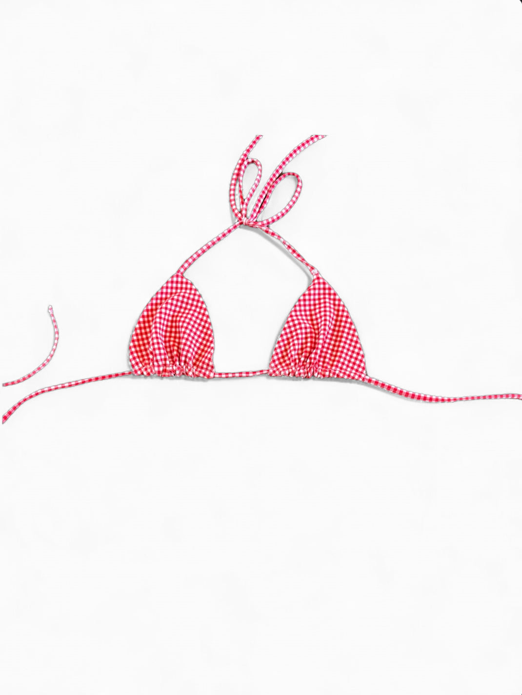 Lilly Bikini Top- Cherry Gingham